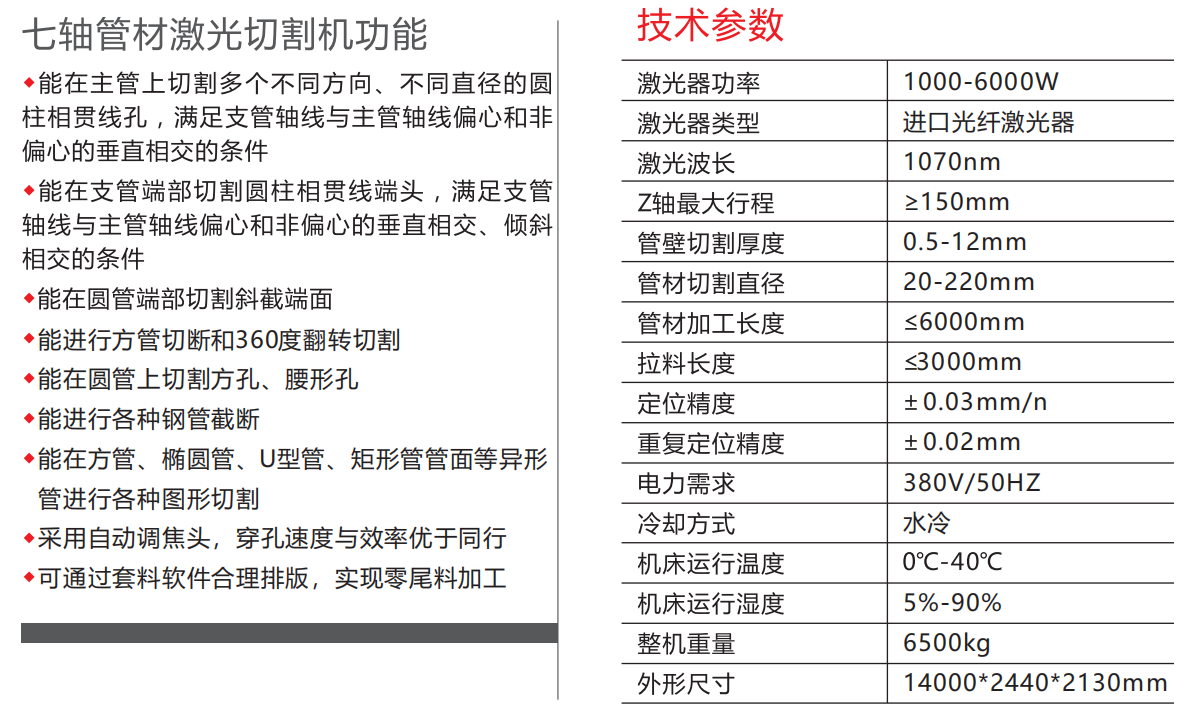7轴管材专用激光切管机
